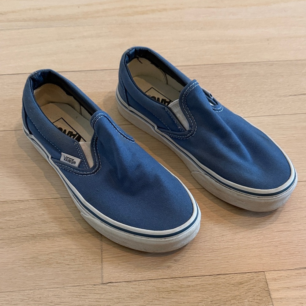 Vans Kids Classic Slip-On Sneakers - Blue Canvas